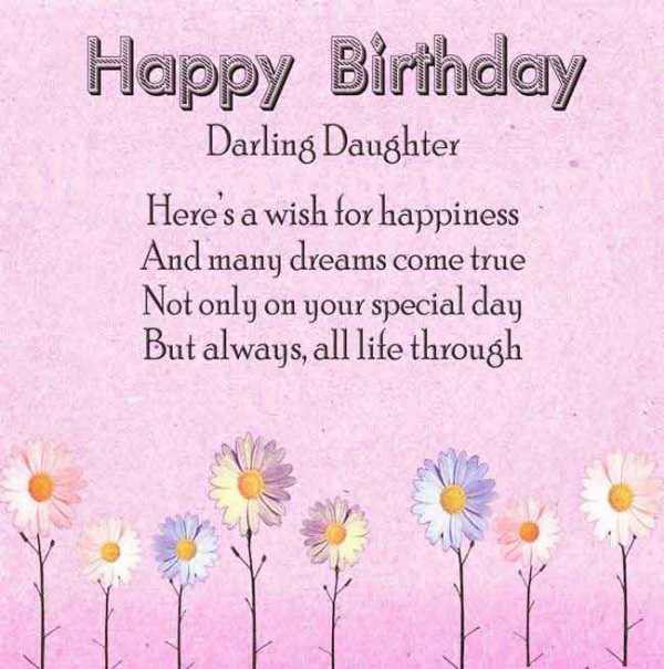 Happy Birthday Darling Daughter