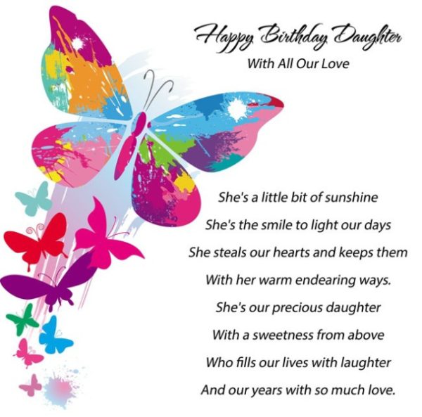 Happy Birthday Daughter With All Our Love