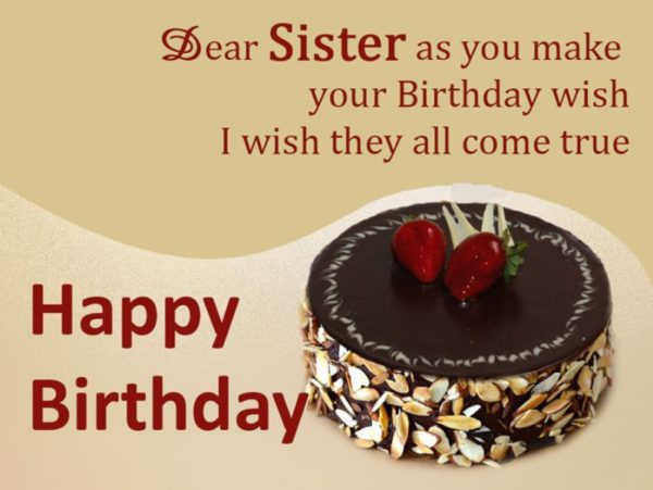 Dear Sister As You Make Your Birthday Wish