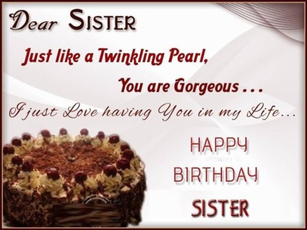 Dear Sister Just Like A Twinkling Pearl