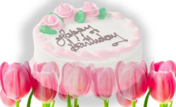 Happy Birthday Cake With Flower