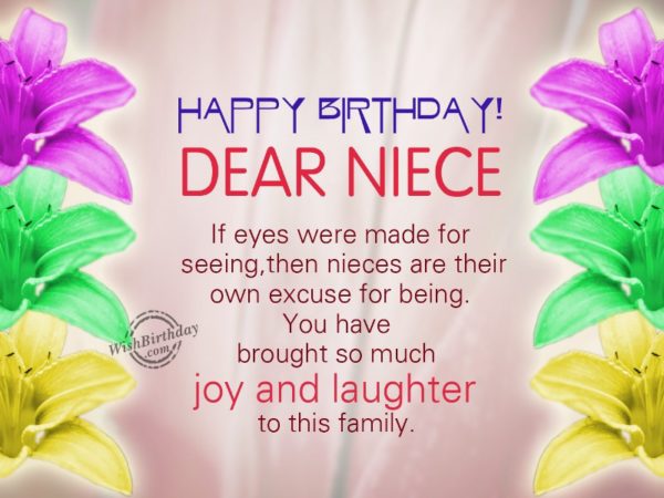 Happy Birthday Dear Niece