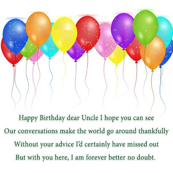 Happy Birthday Dear Uncle I Hope You Can See