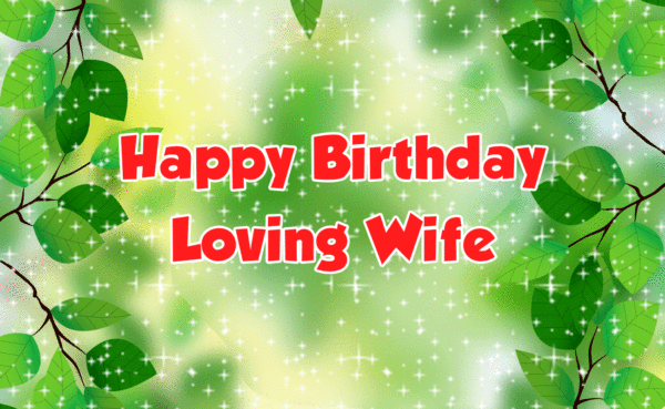 Happy Birthday Loving Wife