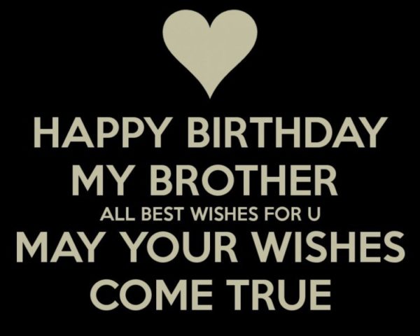 Happy Birthday My Brother All Best Wishes For You