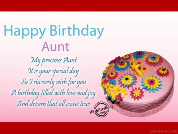 Happy Birthday My Precious Aunt