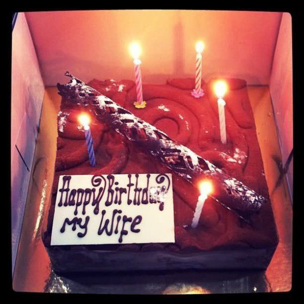 Happy Birthday My Wife With Cake Image
