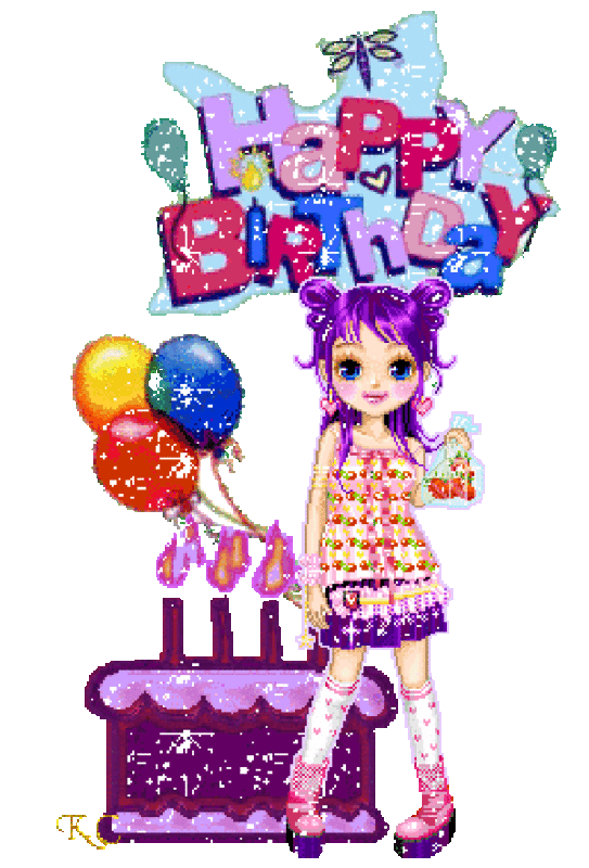 Happy Birthday Nice Animated Glitter