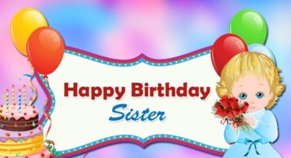 Happy Birthday Sister With Cute Doll
