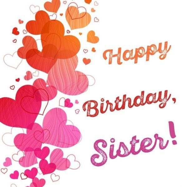 Happy Birthday Sister With Heart