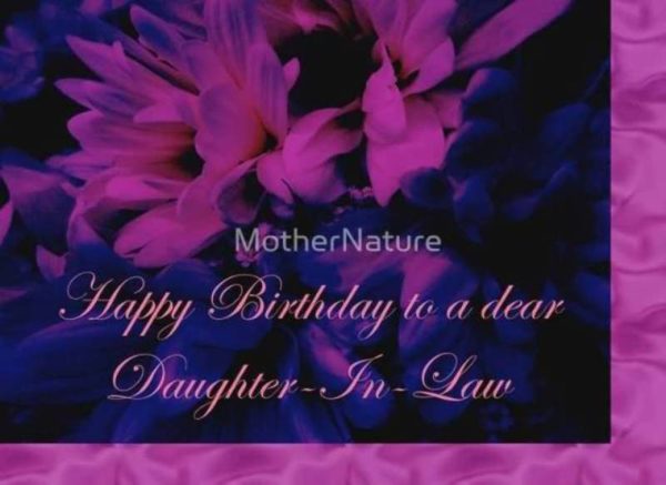 Happy Birthday To A Dear Daughter In Law