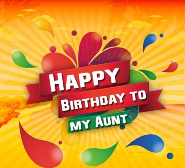 Happy Birthday To My Aunt Image