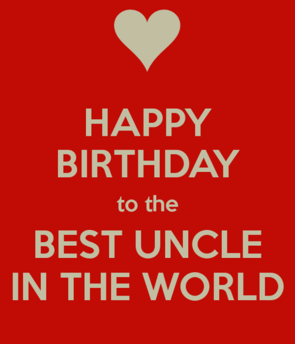 Happy Birthday To The Best Uncle In The World