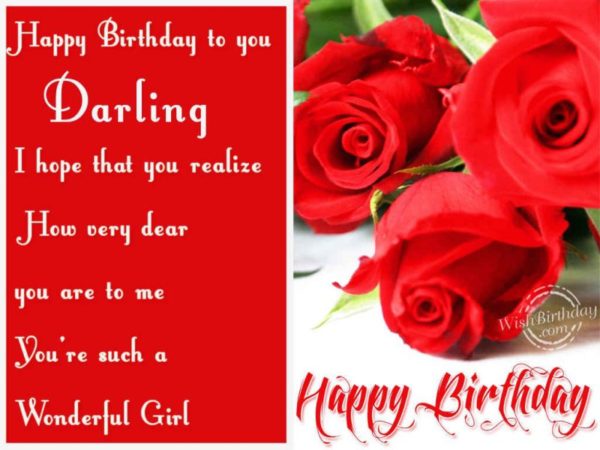Happy Birthday To You Darling