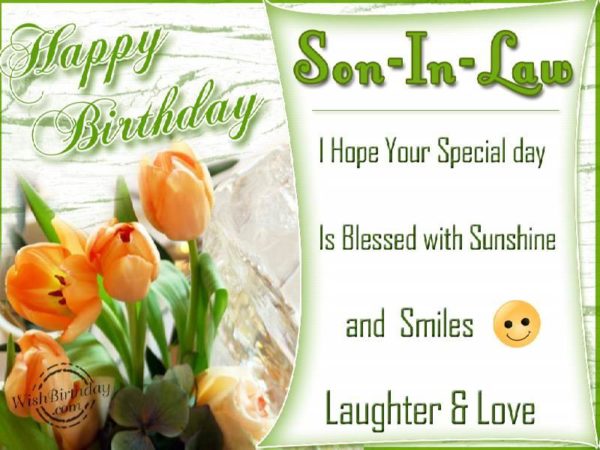 I Hope Your Special Day Is Blessed With Sunshine
