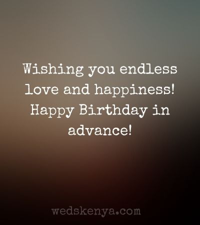 Advance Happy Birthday