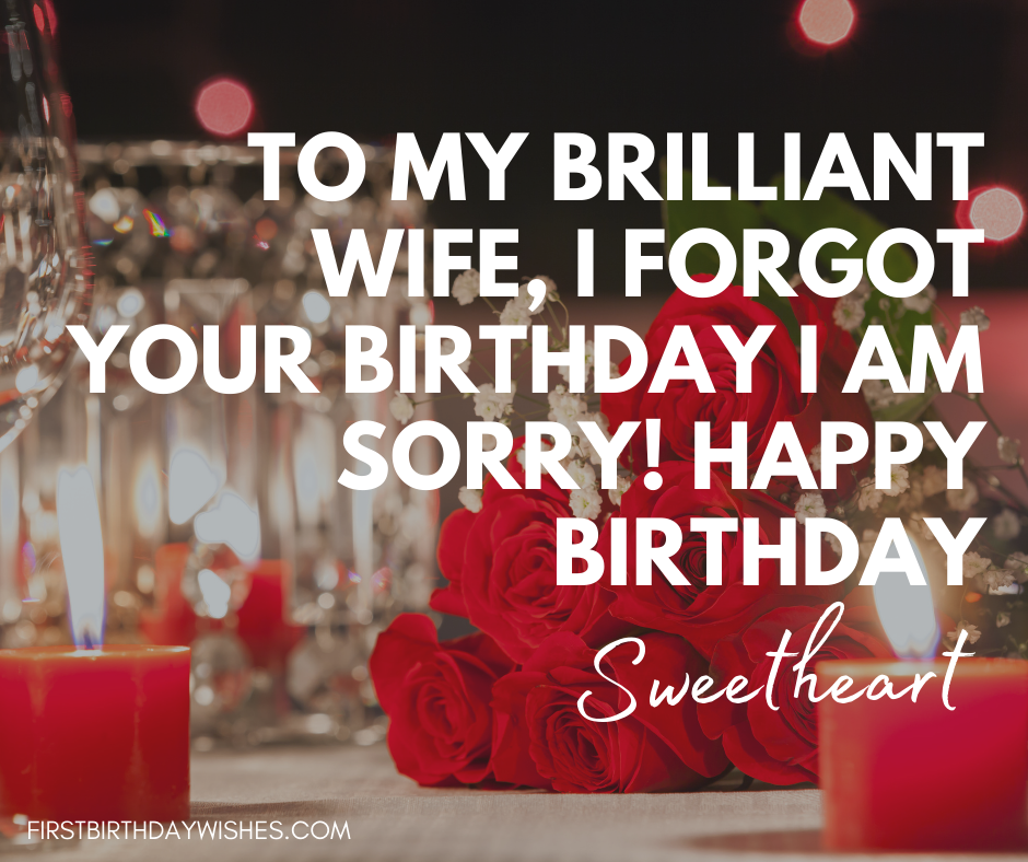 Belated Happy Birthday Sweetheart Wife