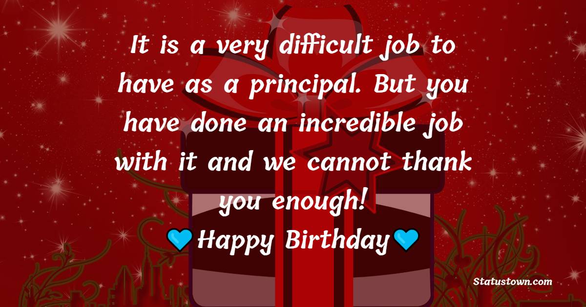 Happy Birthday Principal Have A Nice Day Image