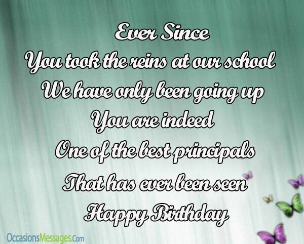 Happy Birthday Principal Status