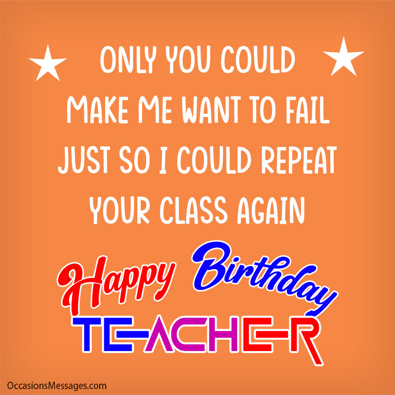 Happy Birthday Teacher Status