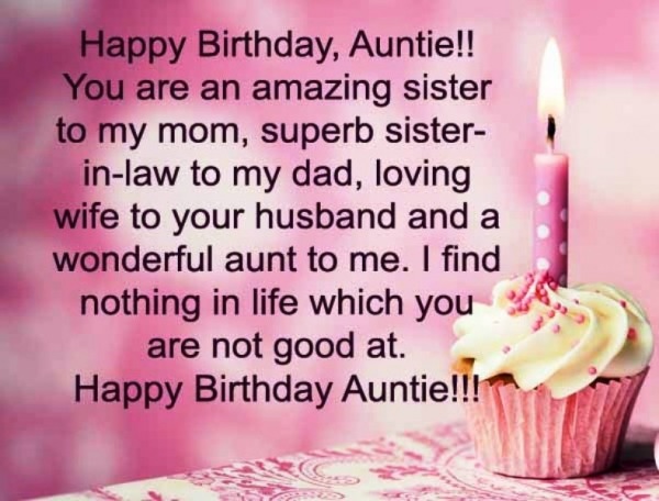 Happy Birthday To Auntie Picture