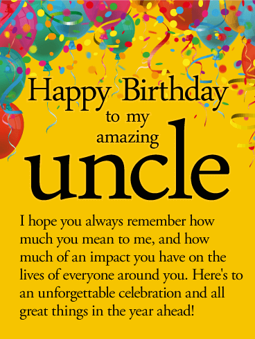 Happy Birthday To My Amazing Uncle Status