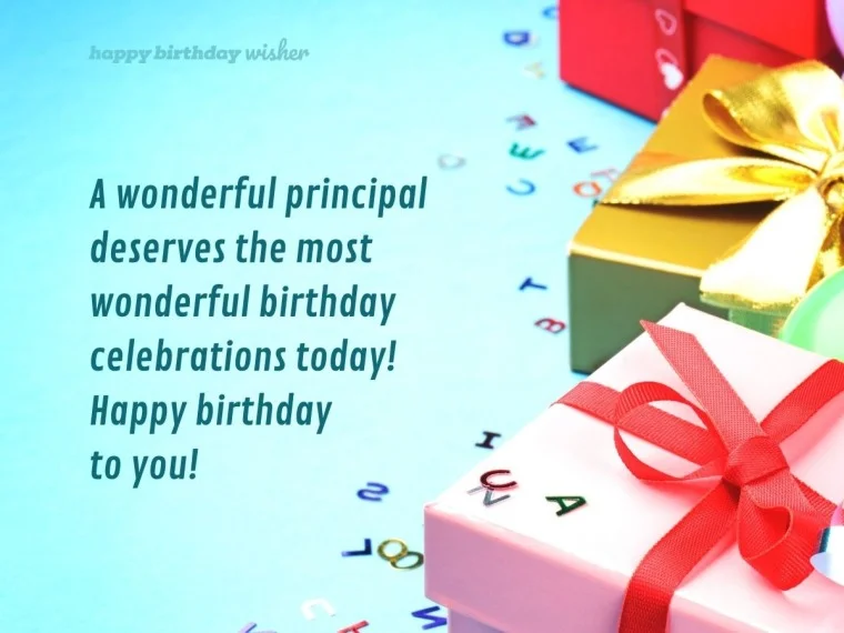 Wishing You A Wonderful Happy Birthday Principal Pic