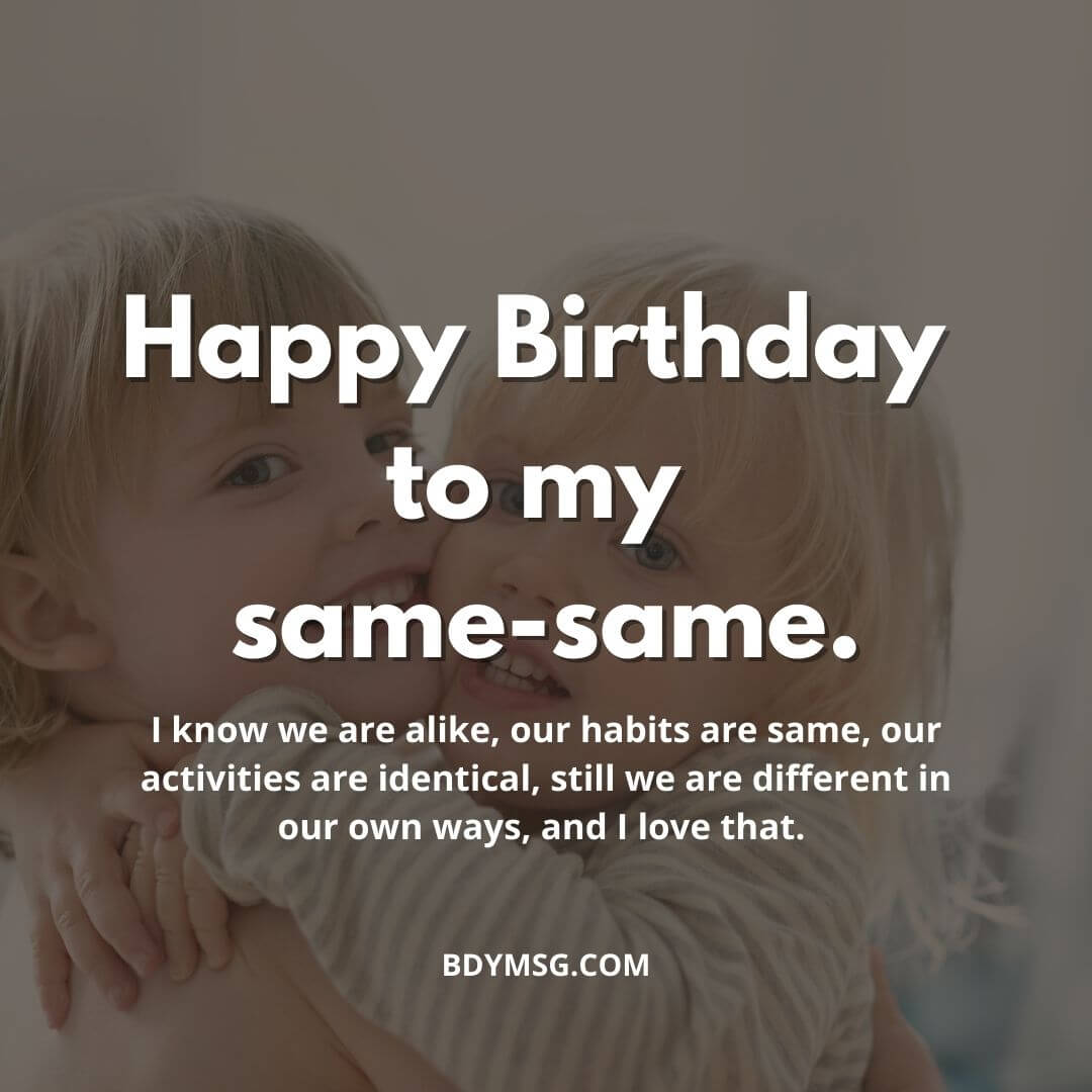 happy birthday twin sister poems